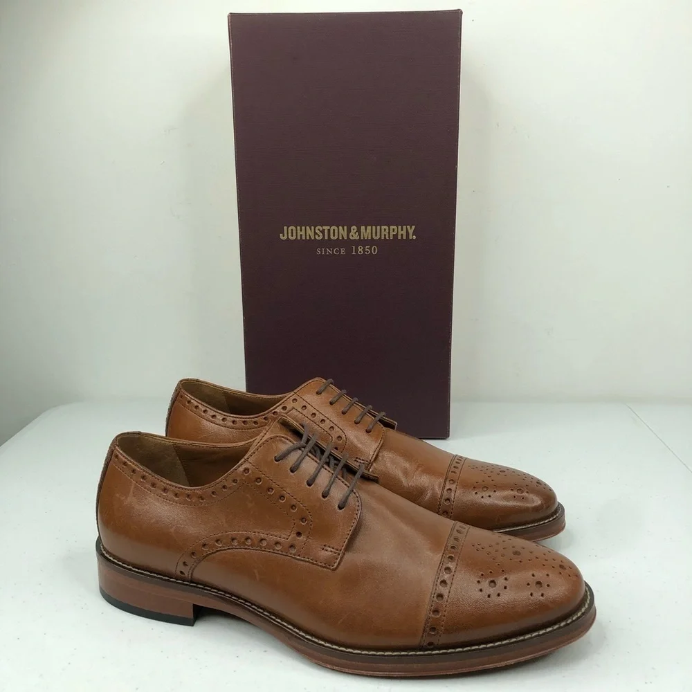 JOHNSTON & Murphy Dempsey Cap Toe Oxford Shoes